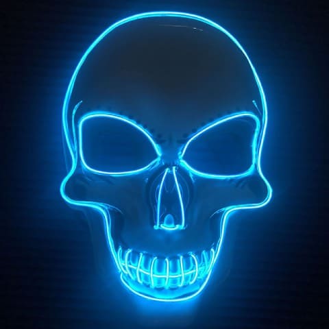 Máscara luz led Halloween 💀