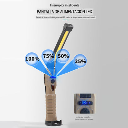Luz trabajo plegable recargable 🔦