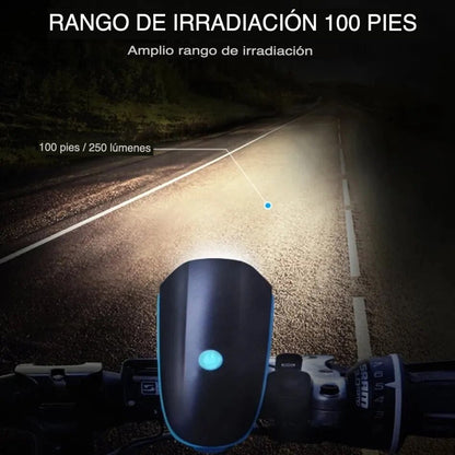 Linterna de bicicleta con bocina 🔦